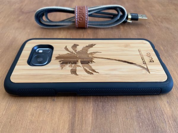 Wooden Samsung Galaxy S7/S7 Edge Case with Palm Tree Engraving