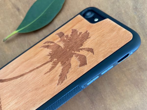 Wooden iPhone 7 and iPhone 7 PLUS Case with Palm Tree Engraving III