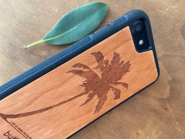 Wooden iPhone 8 and iPhone 8 PLUS Case with Palm Tree Engraving IV