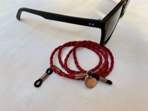 Red Leather Sunglasses Saver Straps