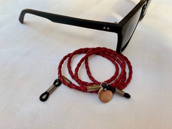 Red Leather Sunglasses Saver Straps