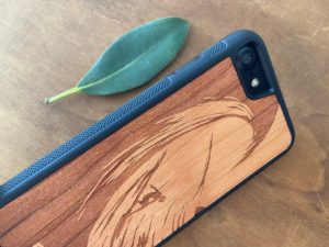 Wooden iPhone 7 and iPhone 7 PLUS Case with Surfing Engraving III