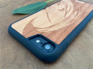 Wooden iPhone 8 and iPhone 8 PLUS Case with Surfer Engraving IV