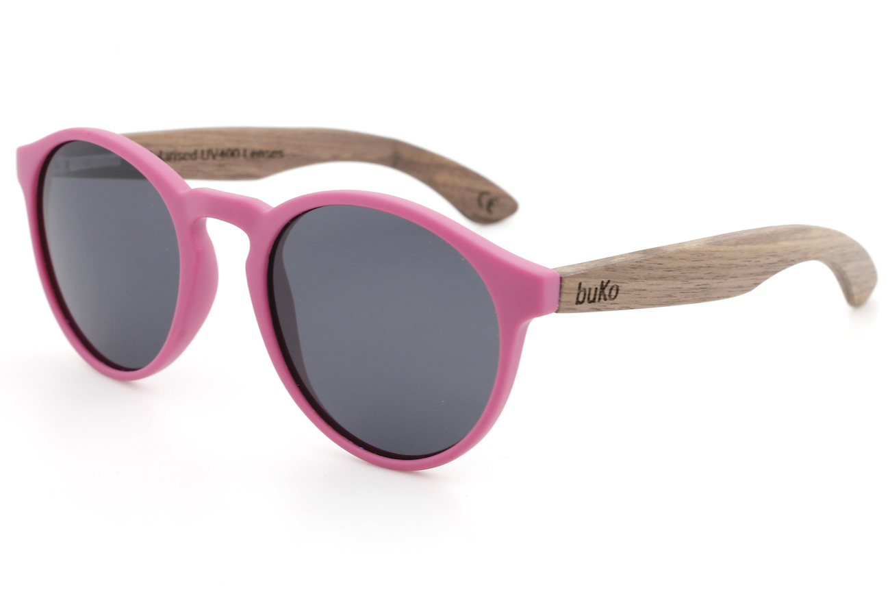 Kids pink wooden sunglasses