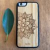 Wooden iPhone 6 and 6 Plus Case with Mandala Engraving