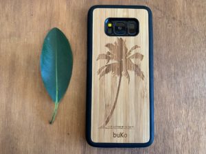 Wooden Samsung Galaxy S8 and S8 Plus Cases/Covers with Palm Tree Engraving