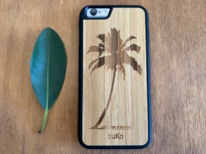 Wooden iPhone 6 and 6 Plus Case with Palm Tree Engraving