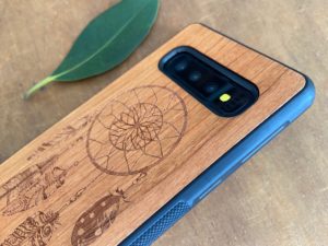 Wooden Galaxy S10/S10 Plus Case with Dreamcatcher Engraving II