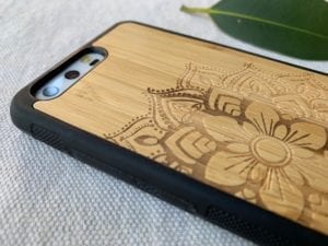 Wooden Huawei P10 Case with Mandala Engraving