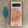Wooden Galaxy S10/S10 Plus Case with Mandala Engraving