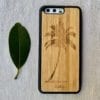 Wooden Huawei P10 Case with Palm Tree Engraving