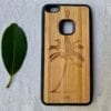Wooden Huawei P10 Lite Case with Palm Tree Engraving