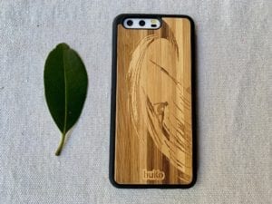 Wooden Huawei P10 Case with Surfer Engraving