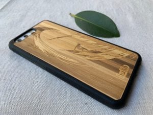 Wooden Huawei P10 Case with Surfer Engraving