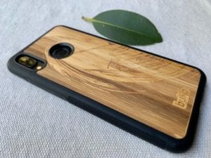 Wooden Huawei P20 Lite / Nova 3e Case with Surfer Engraving