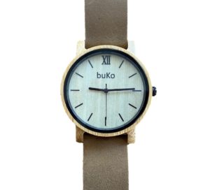 Bamboo and maple wood watch