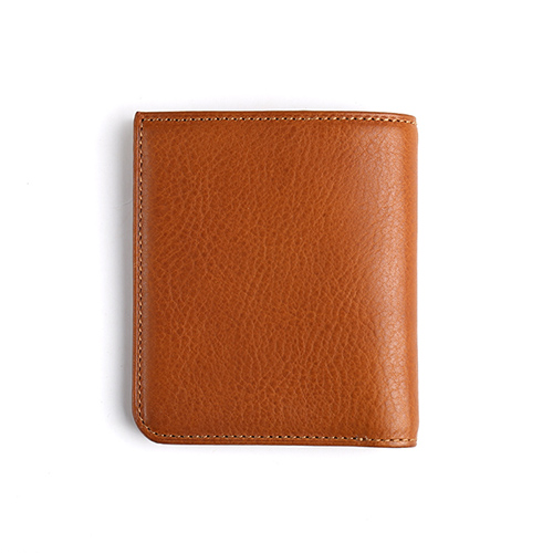 Slim tan full grain leather wallet