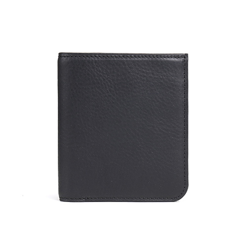 Black full grain leather wallet