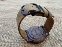 Leather watch strap