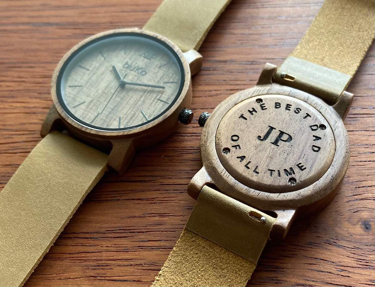 Personalised wooden watch by Buko