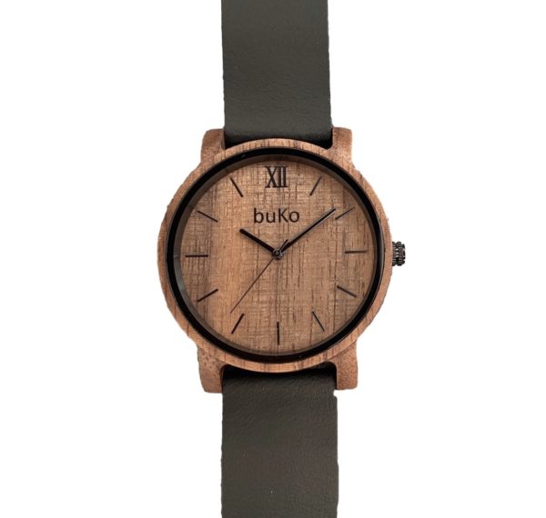 Walnut wood watch