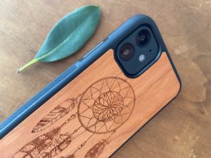 Wooden iPhone 11, 11 Pro, & 11 Pro Max Case with Dreamcatcher Engraving IV