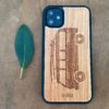 Wooden iPhone 11, 11 Pro, & 11 Pro Max Case with Kombi Van Engraving