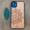 Wooden iPhone 11, 11 Pro, & 11 Pro Max Case with Mandala Engraving