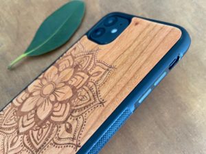 Wooden iPhone 11, 11 Pro, & 11 Pro Max Case with Mandala Engraving II