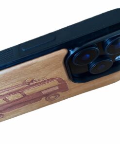 buttons wooden case with van