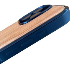 buttons on the side of wooden phone case