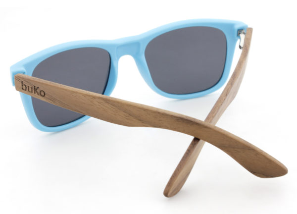 Runaway Blue Wood sunglasses back