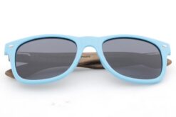 Runaway Blue Wood sunglasses folded