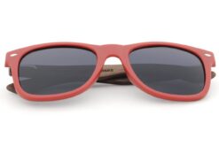 Runaway Red Wooden Sunglasses folded