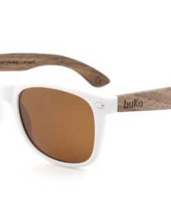 Runaway White wooden sunglasses
