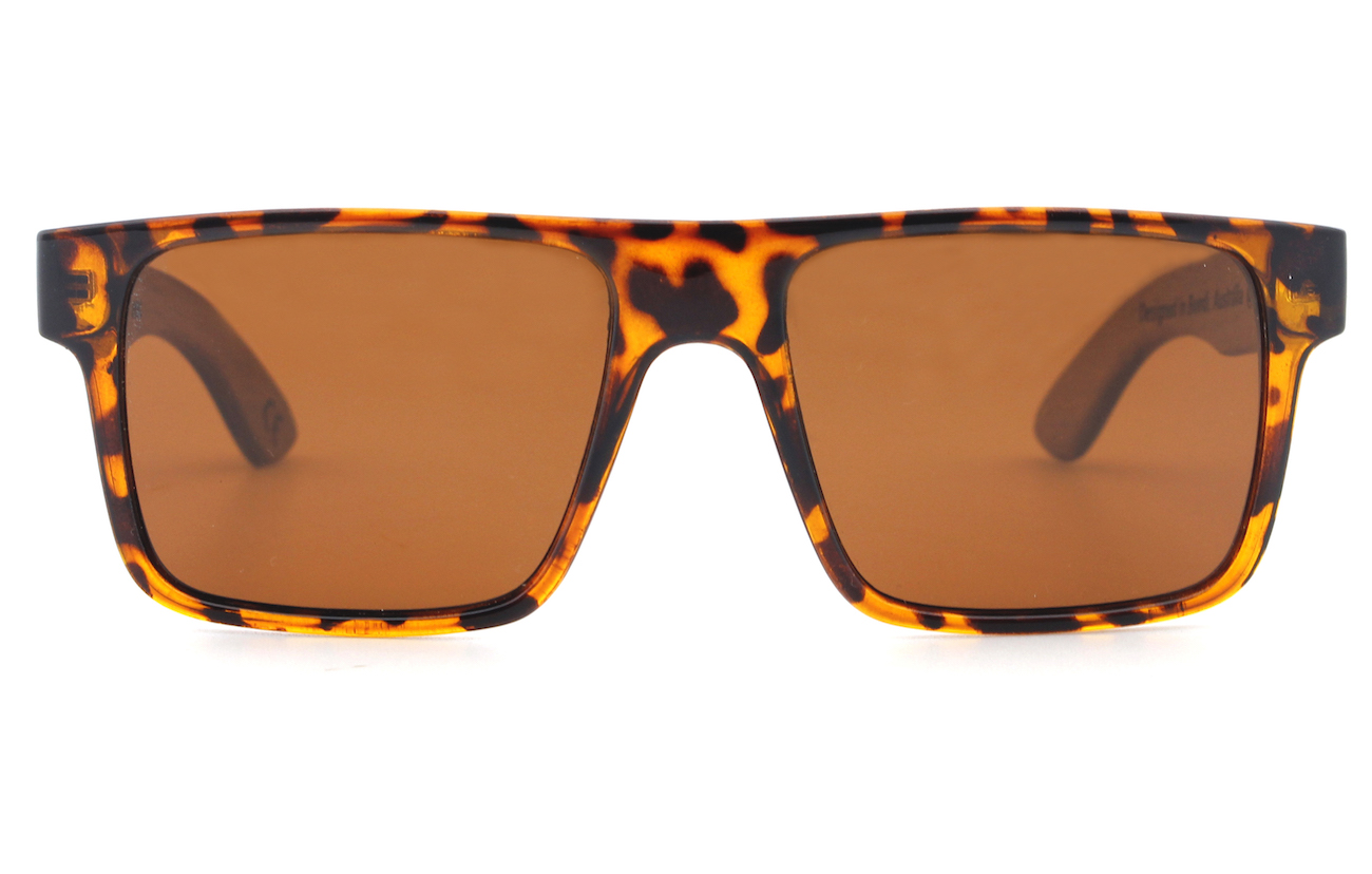 Dover wood sunglasses front
