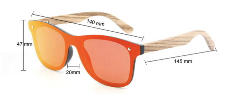 Drift 2.0 Red Sunglasses dimensions