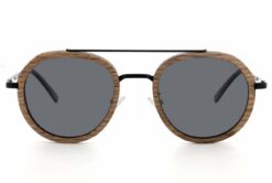 Luxe Walnut wood sunglasses front