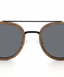 Luxe Walnut wood sunglasses front