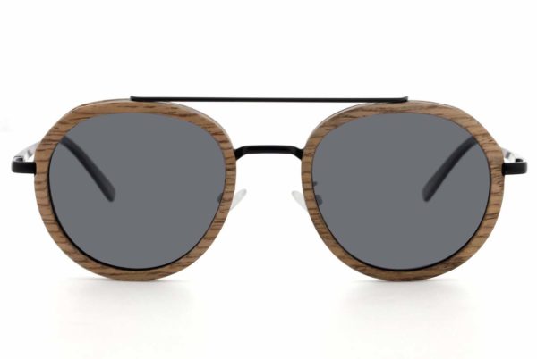 Luxe Walnut wood sunglasses front