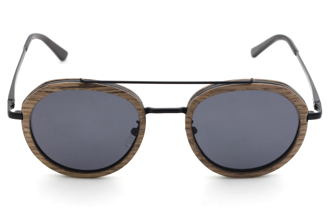 Luxe Walnut wood sunglasse top view