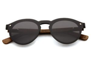 Revolver wooden sunglasses folded