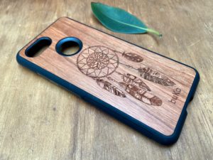 Wooden Google Pixel 3 and 3XL Case with Dreamcatcher Engraving