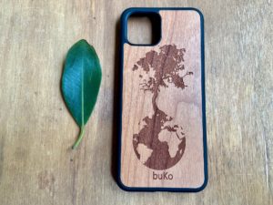 Wooden Google Pixel 4 and 4XL Case with Down to Earth Engraving