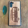 Wooden Galaxy Note 10 Case with Kombi Van Engraving