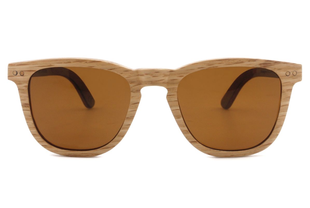 Walker Oak Wooden Sunglasses - Skateboard Wood - buKo