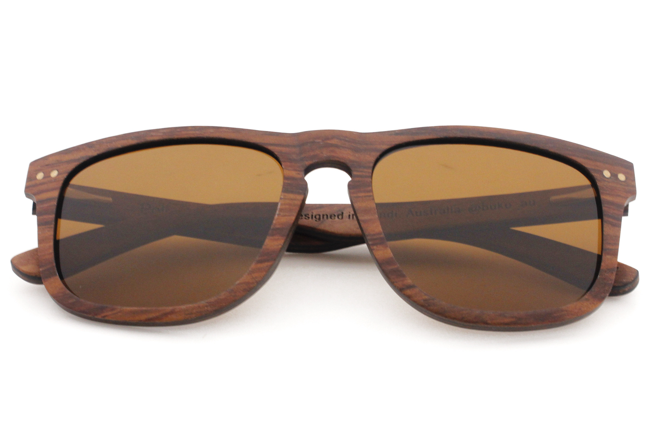 Ranger wooden sunglasses folded