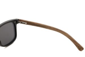 Wooden arm on stark sunglasses