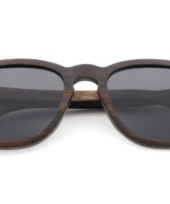 Walker Black Wood Sunglasses folded