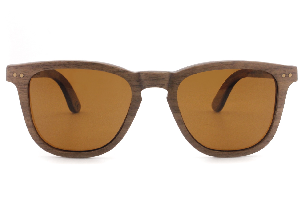 Walker wooden sunglasses with brown lenses